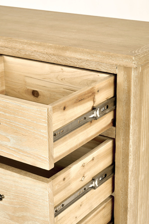 Komoda drewniana stylizowana z szufladami do salonu sypialni Venezia Oak VEO874