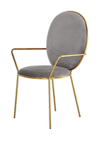 Krzesło szare Etienne 50/95/48cm o eterycznej i lekkiej formie TG-199_25 gold/grey