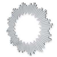 Lustro okrągłe Sunset Silver 80cm w delikatnej ramie JZ1118-S