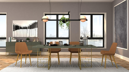 Stół prostokątny złote nogi 200cm Rose Hill RH10