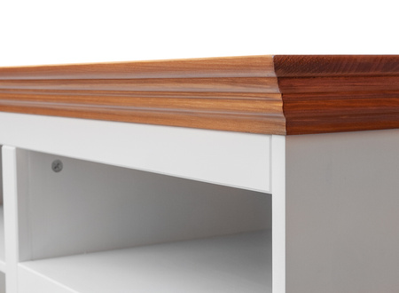 Komoda TV Belluno Elegante biała/dąb Katmandu PL009B/D