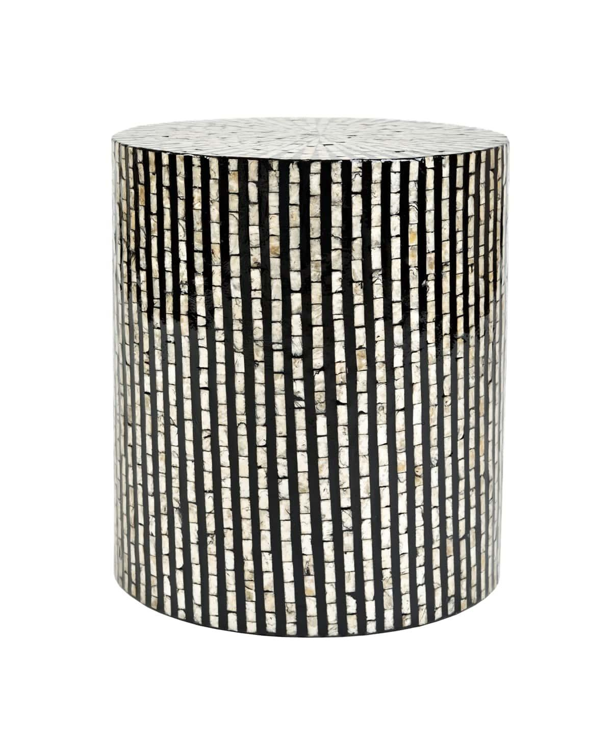 Stolik w nowoczesnym stylu glamour z naturalnej muszli Avola AV1730-28B