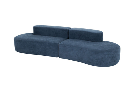 Sofa wypoczynkowa w nowoczesnym designerskim stylu tapicerowana niebieska Nua N75-8
