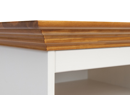 Komoda TV duża Belluno Elegante biała/dąb  Katmandu PL010B/D