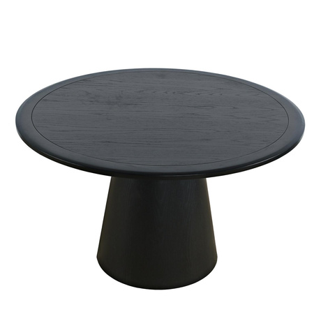 Stół drewniany okrągły do jadalni w nowoczesnym stylu czarny 127cm Avola AV2271-50B