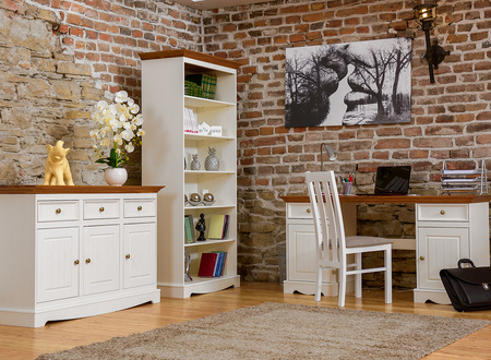 Komoda Belluno Elegante 3.3 biała / dąb Katmandu PL002B/D