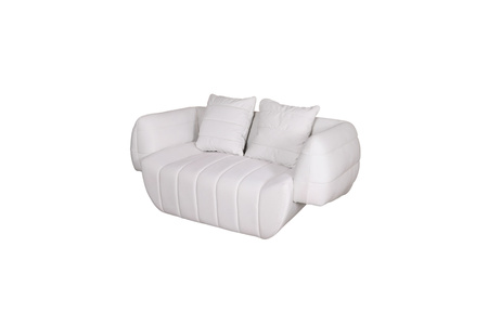 Sofa w nowoczesnym stylu welurowa jasna z poduszkami Nua N90-3