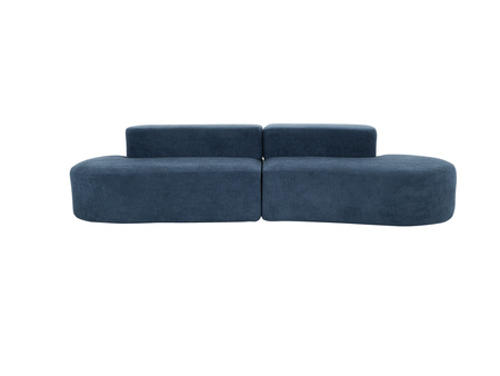 Sofa wypoczynkowa w nowoczesnym designerskim stylu tapicerowana niebieska Nua N75-8