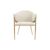 Krzesło tapicerowane jasne złote nogi Modig M5-10
