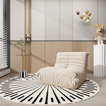 Fotel tapicerowany pufa kremowa Nua N23-4