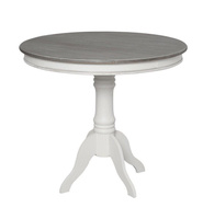 Stół drewniany stylizowany biały okrągły 90cm Rimini White RIW116