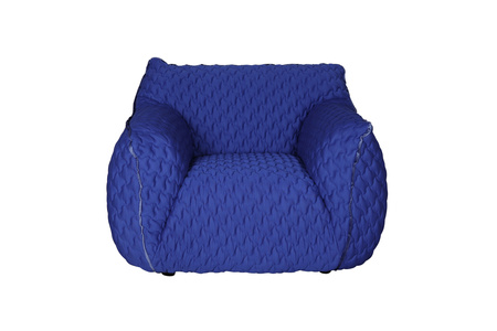 Fotel niebieski tapicerowany Nua N25-B