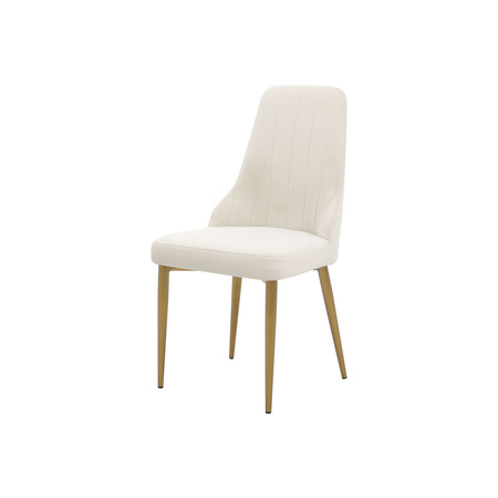 Krzesło tapicerowane jasne złote nogi Modig M4-10