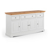 Komoda 4.3 biała - naturalna sosna Belluno Elegante Katmandu PL004B/P