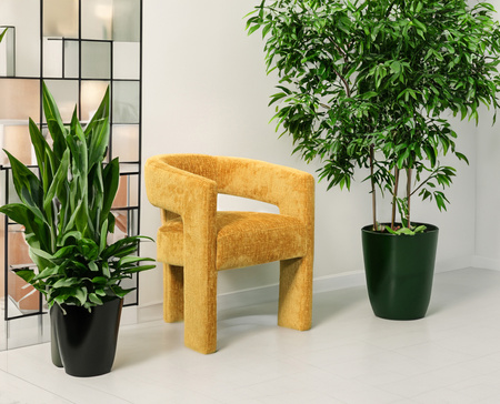 Krzesło tapicerowane żółte Leith LET71OG