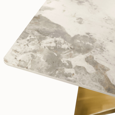 Stół prostokątny złote nogi 180cm Modig M40