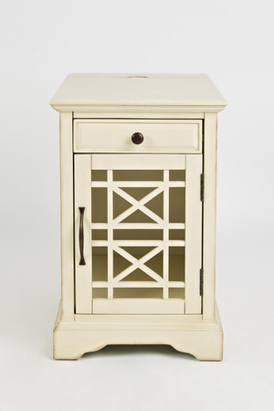 Szafka nocna do sypialni w nowoczesnym stylu kremowa Avola AV675-22