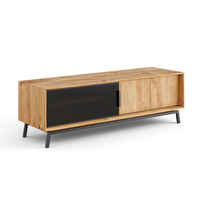 Szafka RTV dębowa ze szkłem duża Modern Loft Katmandu PLMOL07S