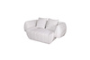 Sofa w nowoczesnym stylu welurowa jasna z poduszkami Nua N90-3