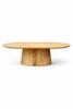 Marmoholz Montemerano Legno – Stolik Kawowy Owalny | Jasny Mango | 120 x 70 cm
