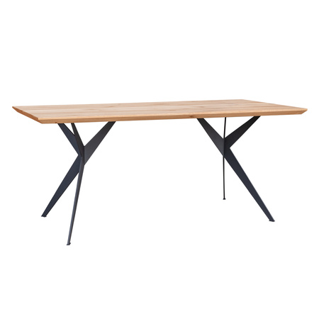 Stół dębowy na metalowych nogach 180x90 blat 4cm Caserta Katmandu CASERTA90X180_4
