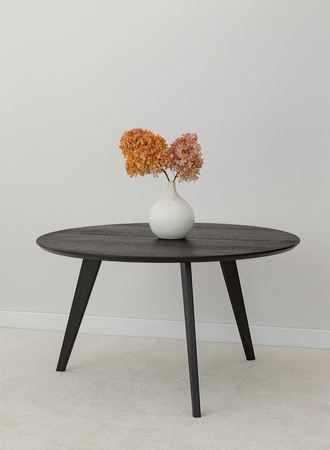 Stolik okrągły dębowy czarny 90 cm Orbetello Katmandu 3SORB57C