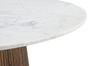 Marmoholz Scanno – Stół do jadalni | Biały Marmur & Brązowy Mango | Ø120 cm