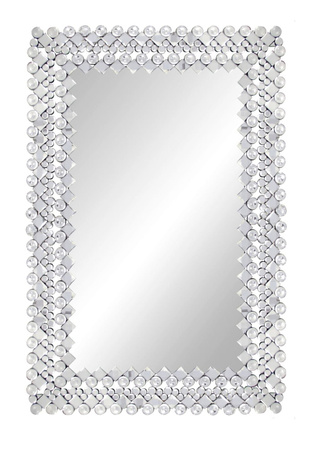 Lustro Voltera 80/120cm prostokątne w ramie z mieniących się kryształków ozdobne JSM318