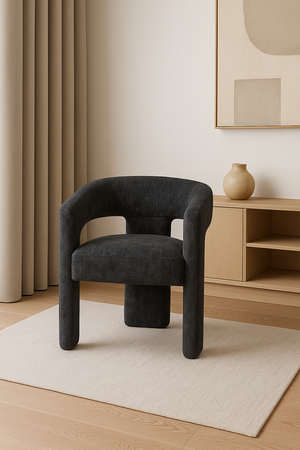 Krzesło tapicerowane Leith LET71BLA