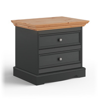 Szafka nocna grafit - naturalna sosna Belluno Elegante Katmandu PL013G/P