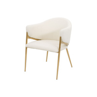 Krzesło tapicerowane jasne złote nogi Modig M5-1