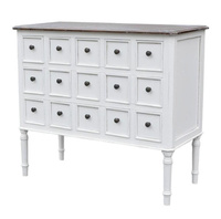 Komoda biała rustykalna z szufladami Ravenna RA029