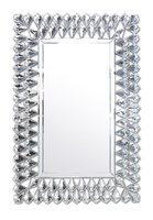 Lustro glamour Napoli 67/97cm wyszukane prostokątne z ramą z kryształkami w kształcie łez HJA18264