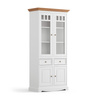 Witryna sosnowa 2d Belluno Elegante biała/dąb  Katmandu PL015B/D