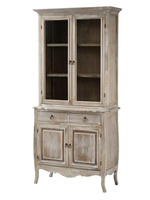 Kredens kremowy z szklaną witryną Merano ME01