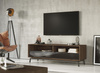Szafka RTV dębowa 2.1 ze szkłem tabacco Modern Loft Katmandu PLMOL08ST