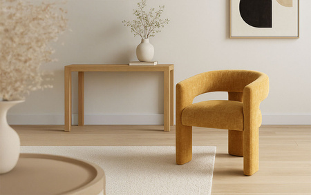 Krzesło tapicerowane żółte Leith LET71OG