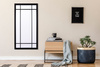 Lustro Brooklyn 140/70cm w stylu loft okienne z czarnymi szprosami i stalową ramą AHS19103XM