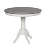 Stół drewniany stylizowany biały okrągły 90cm Rimini White RIW116