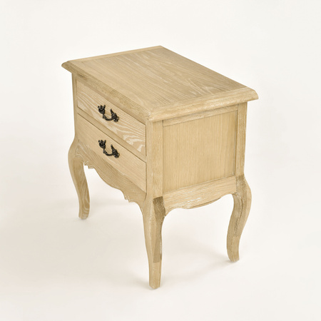 Szafka nocna drewniana z szufladami do sypialni Venezia Oak VEO895
