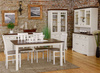 Witryna sosnowa 2d Belluno Elegante biała/orzech  Katmandu PL015B/O