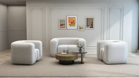 Sofa tapicerowana biała Nua N88-150-1