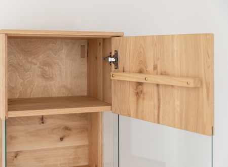 Witryna dębowa wisząca 1D lamele Tirano Katmandu ZITIR01L