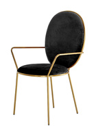 Krzesło czarne Etienne 50/95/48cm o eterycznej i lekkiej formie TG-199_29 gold/black