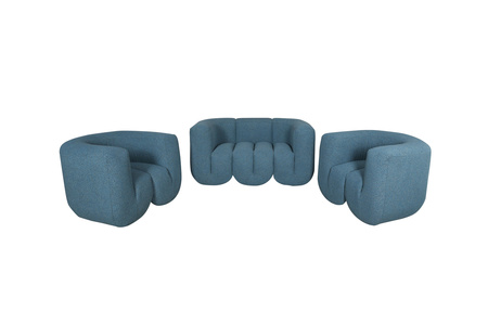 Sofa w nowoczesnym stylu tapicerowana niebieska Nua N88-150-10