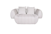 Sofa w nowoczesnym stylu welurowa jasna z poduszkami Nua N90-3
