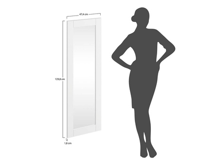 Lustro Belluno Elegante białe 130x47 Katmandu PL027B