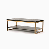 Stolik kawowy prostokątny złote nogi Seville SEV05-1