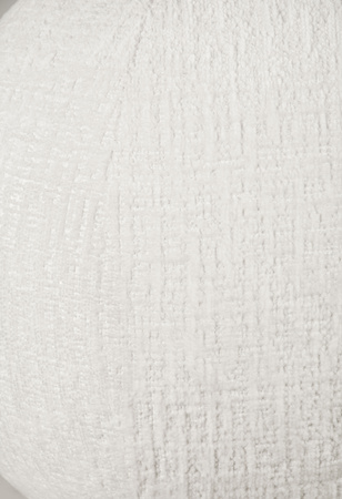 Poduszka ozdobna kula welur biała polyester Leith LET76W