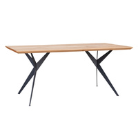 Stół dębowy na metalowych nogach 180x90 blat 4cm Caserta Katmandu CASERTA90X180_4